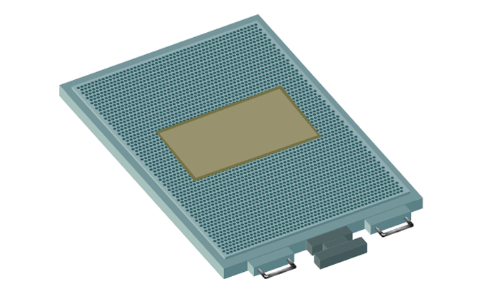 Figure 2.3 - Honeycomb base with embossing plate mounted