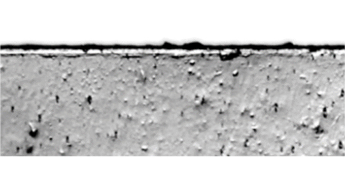 Figure 5.8 Slit PVC film magnified 50x where shear slitting method was used © 2017 Accraply, Inc