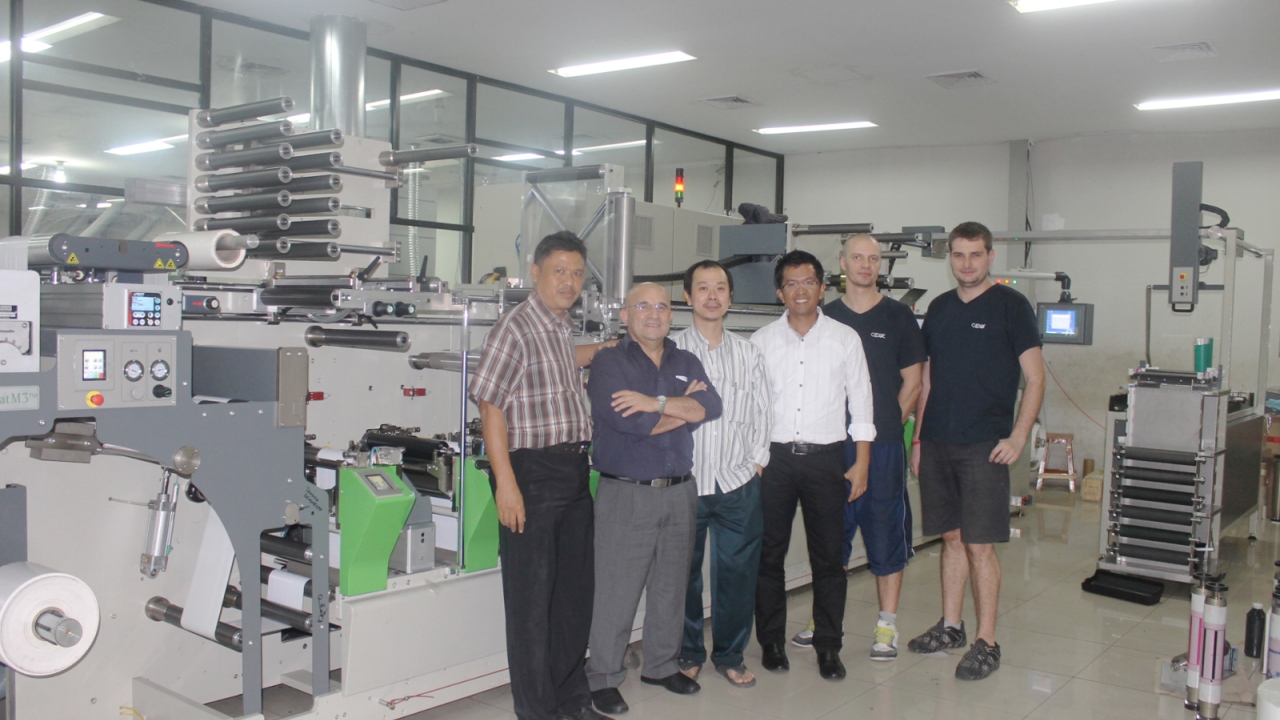 Maju Jaya Agung Labelindo installs Combat M3 flexo press in Jakarta Maju Jaya Agung Labelindo installs Combat M3 flexo press in Jakarta
