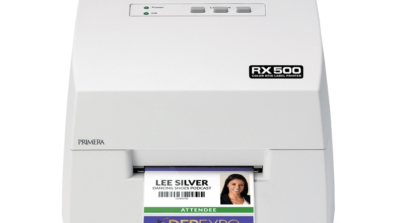 Introduced las year, RX500e is a full-color, on-demand RFID built-in label and tag printer Introduced las year, RX500e is a full-color, on-demand RFID built-in label and tag printer