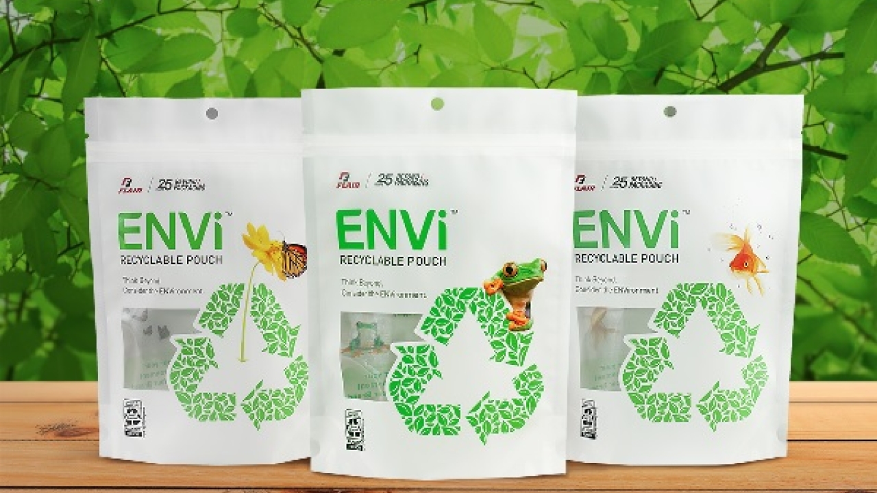 Flair Flexible Packaging introduces recyclable Envi pouches Flair Flexible Packaging introduces recyclable Envi pouches