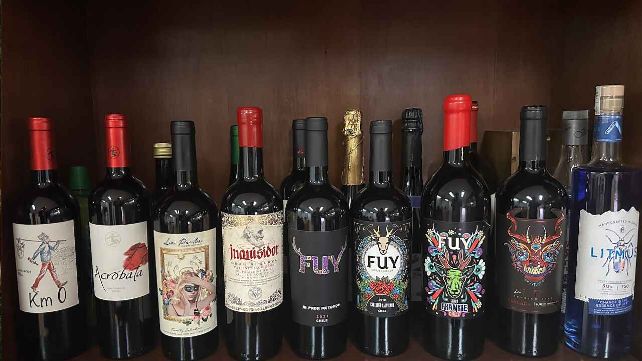 Wine labels printed by Eadec Chile