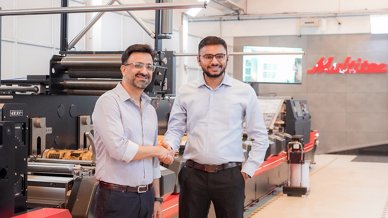 Amit Ahuja, CEO of Multitec with Primal Patel from Rang Roto Pack