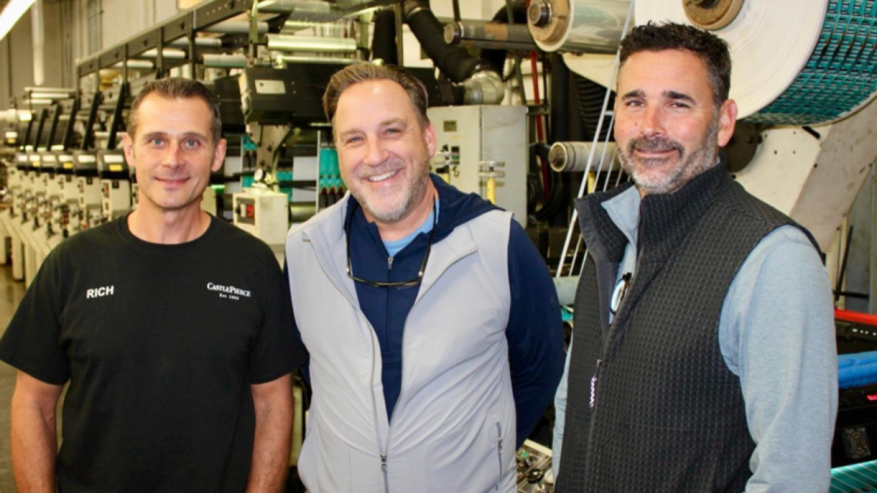 Rich Rychtarczyk, plant manager; Dan Ruedinger, general manager; and Tom Castle, CEO