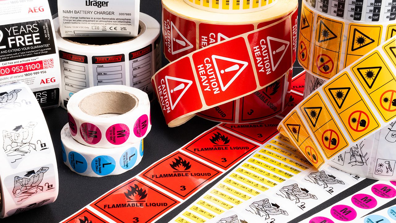 Rolls of industrial labels