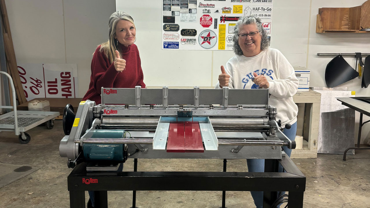 Dixie Sign & Decals installs Rollem semislitter Labels & Labeling