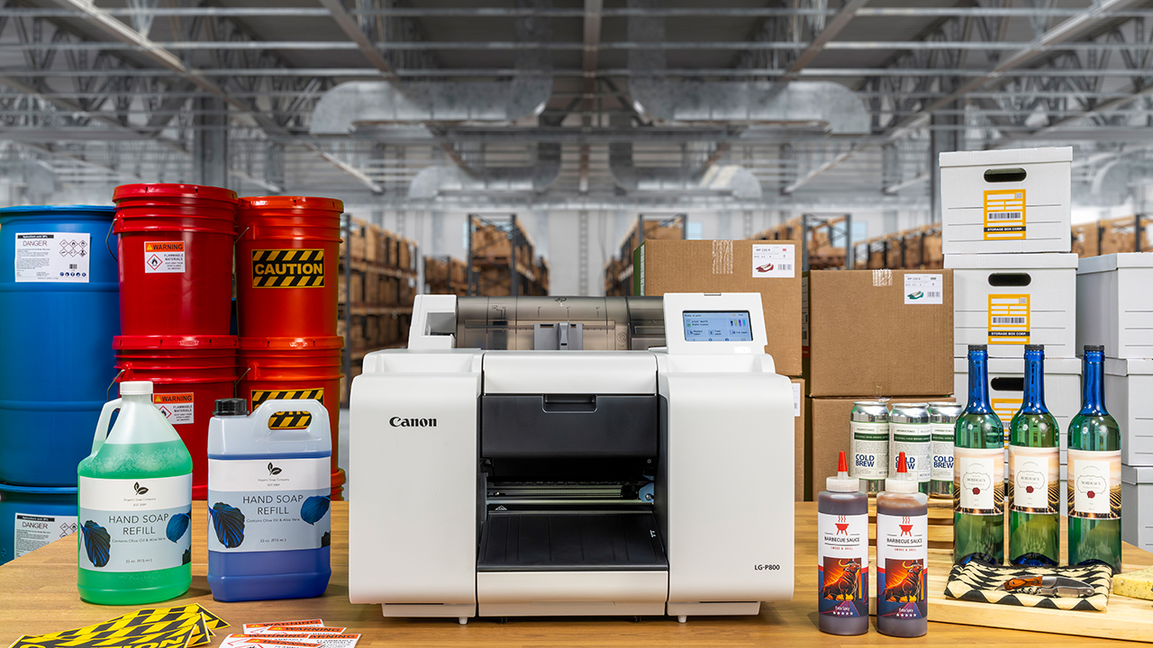 Canon  製  lvsb [ E・P ] 付き＋R・W Canon introduces LG-P800 label printer | Labels & Labeling
