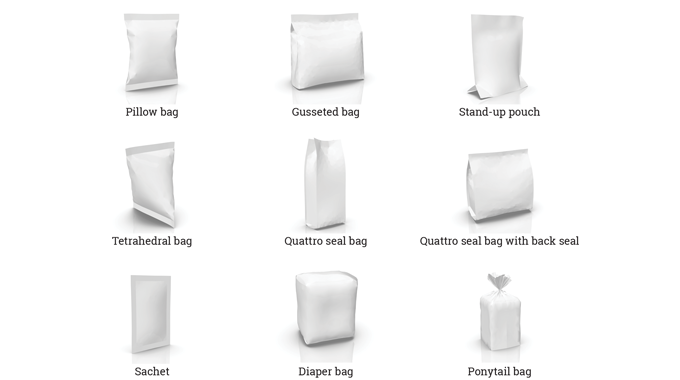 Figure 1_6 Image examples of common flexible packaging types. Source- Esko