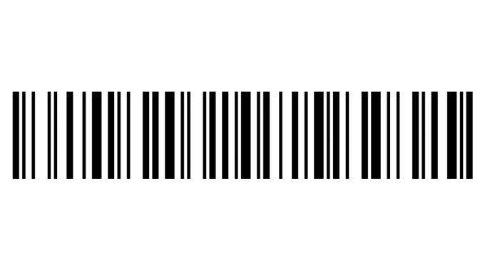 Figure 2.1 - Barcodes consist of alternating thick and thin vertical dark and light bars