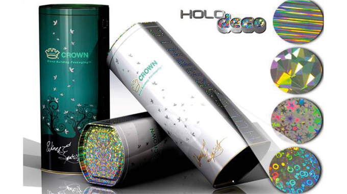 Figure 3.1 - Holographic effects can be added to metal based packaging in order to enhance its appearance and supply a high degree of surety that the pack is genuine