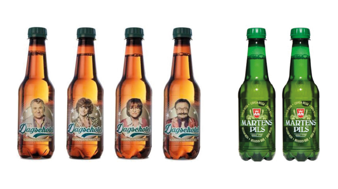 Figure 3.2 Examples of direct digital inkjet printing on to PET bottles (Supplied by NMP/KHS)