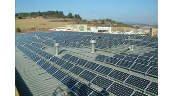 Figure 4.13 - 248 kw photovoltaic solar panels at the Graficas Varias wine label factory in Spain save the company 192 tons of CO²