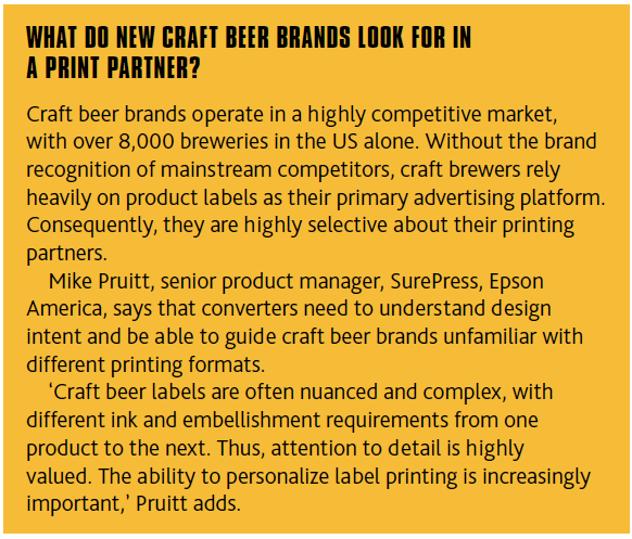 WHAT DO NEW CRAFT BEER BRANDS LOOK FOR IN A PRINT PARTNER?