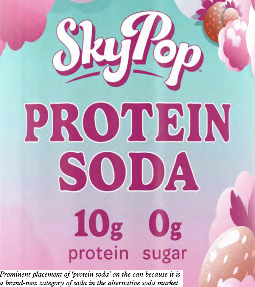 SkyPop protein soda