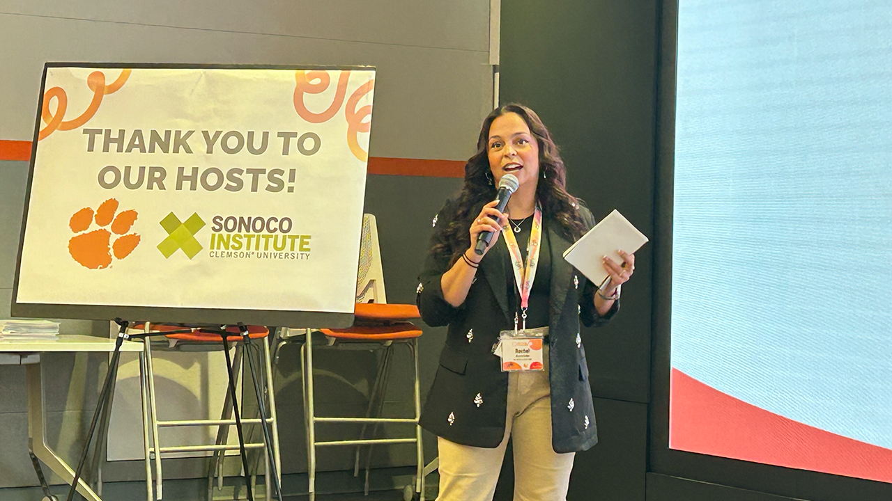 Rachel Acevedo opens the Women of Flexo conference