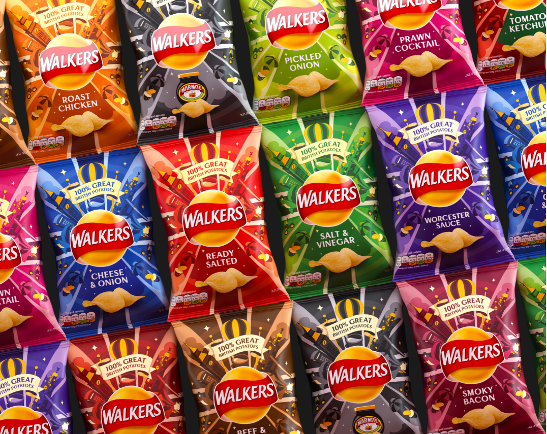 PepsiCo Launches Rebranded Walkers Crisp Packaging In The UK Labels PepsiCo Launches Rebranded Walkers Crisp Packaging In The UK Labels