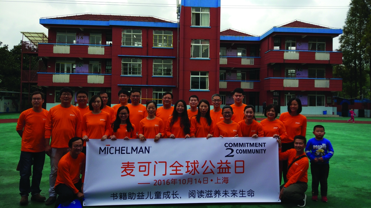 Michelman employees across the world left their offices and laboratories to volunteer their time at a wide variety of locations, such as in China
