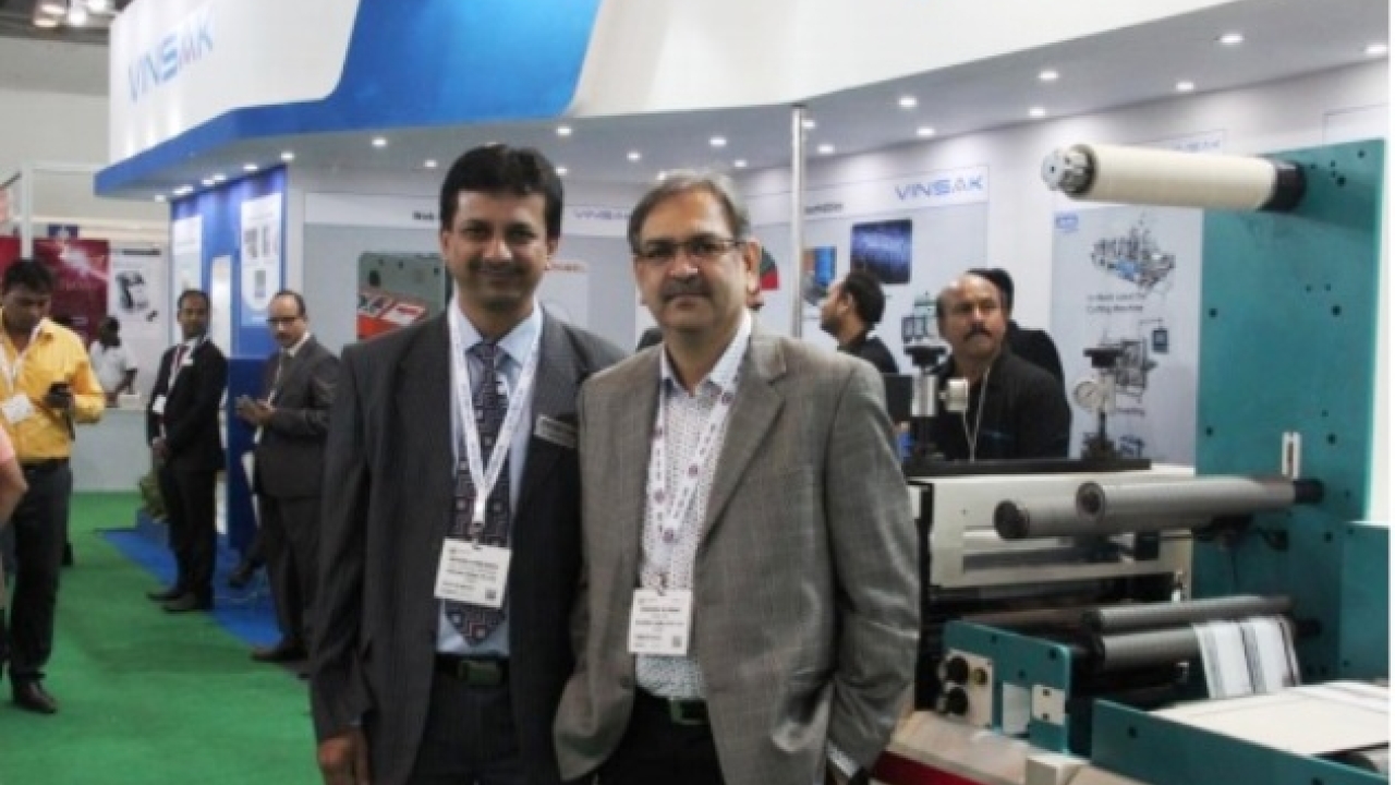 Manish Desai, director at Mudrika Label (right) at Labelexpo India 2016