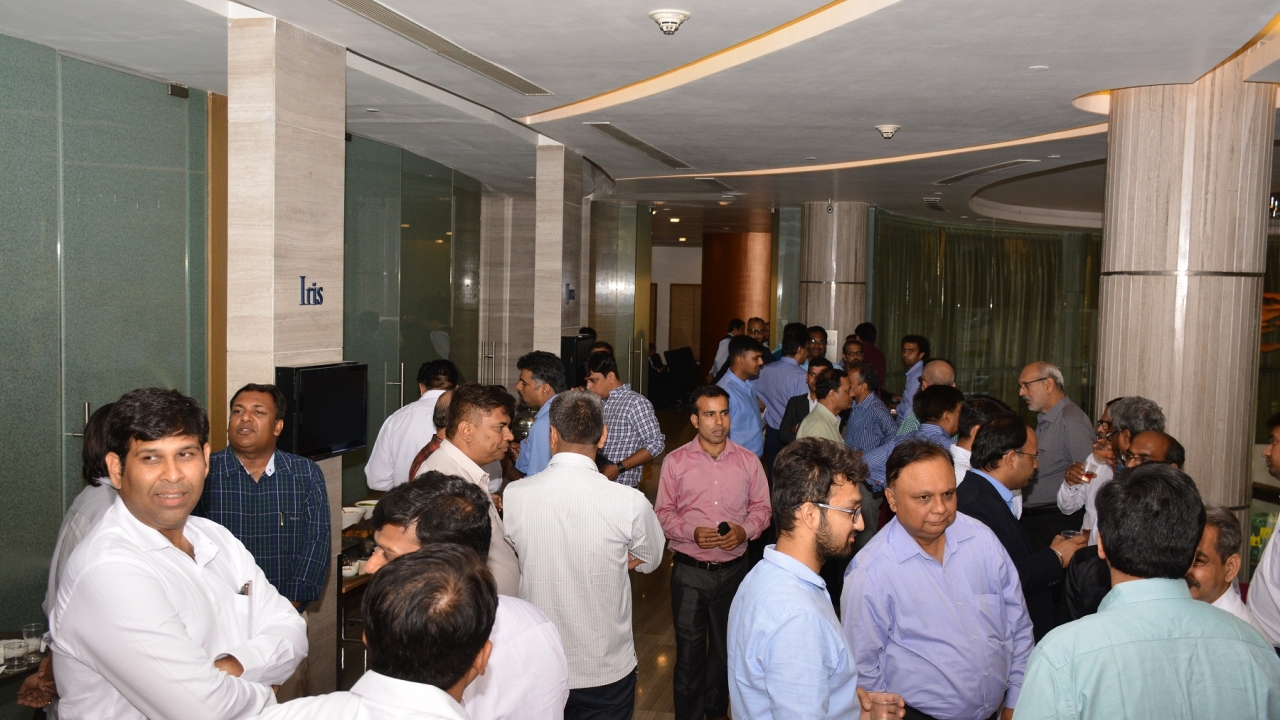 L to R: Rajesh Nema, honorary secretary, LMAI; Jigesh Dani, marketing director at Maharshi Labels; Sandeep Zaveri, president, LMAI; Amit Sheth, managing director, Label Planet; Harveer Sahni, managing director at Weldon Celloplast; and Ajay Mehta, managing director at SMI Coated Products 