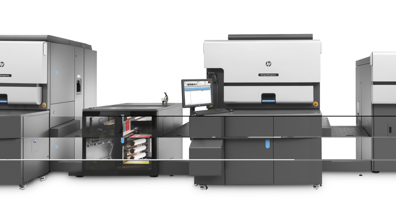 The HP Indigo 8000 digital press platform features two WS6800 engines in-line