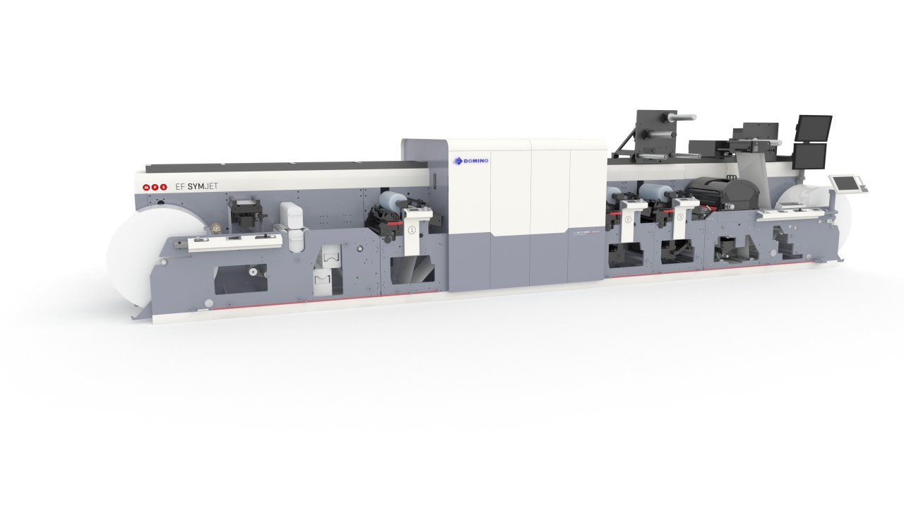 he MPS EF Symjet combines the automated MPS EF platform and the Domino N610i 7-color digital UV inkjet label press