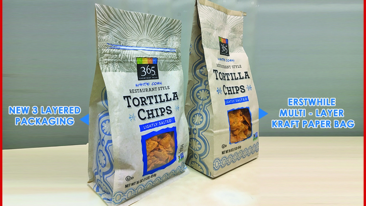 Uflex designs tortilla chips packaging for Whole Foods