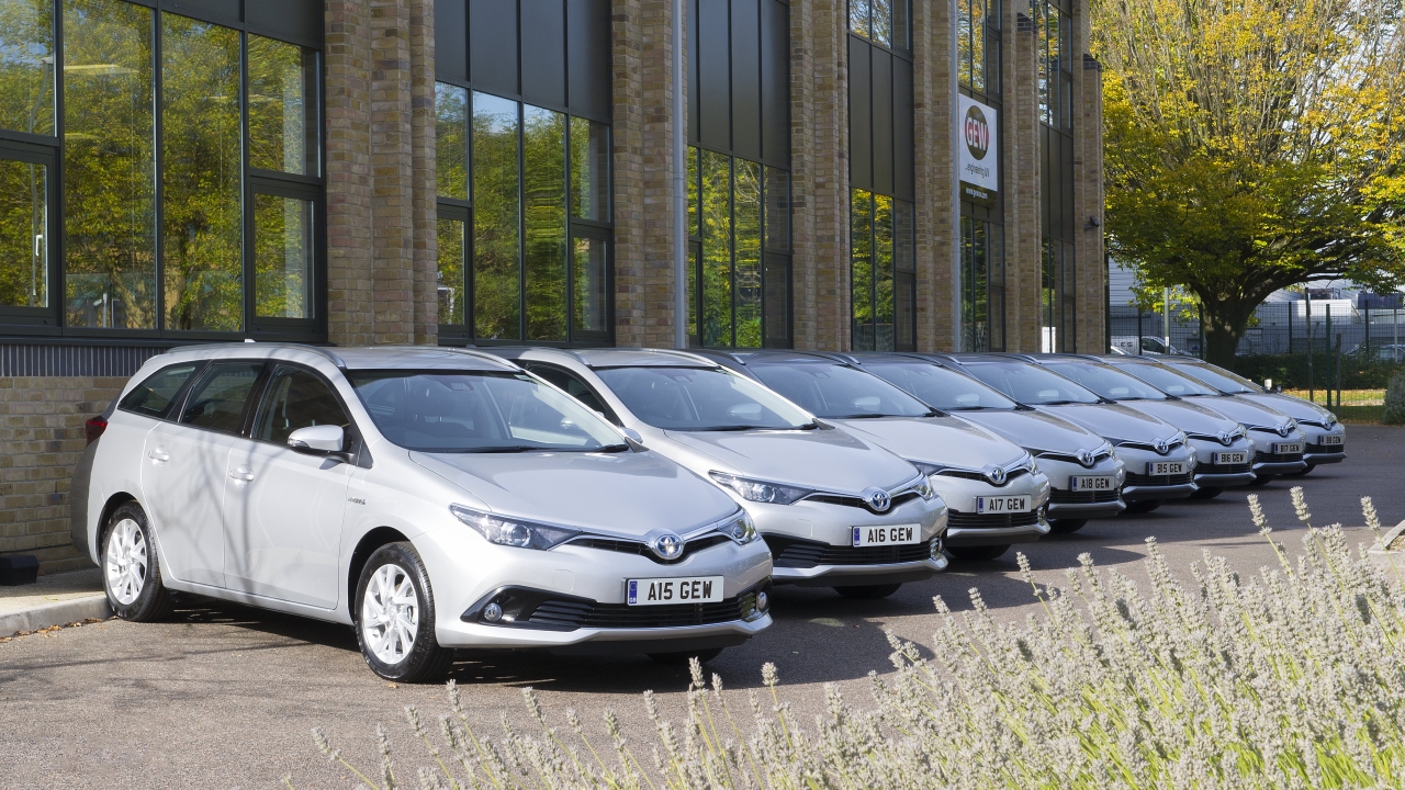 GEW has invested in a fleet of eight new Toyota Auris hybrid cars for its team of service engineers