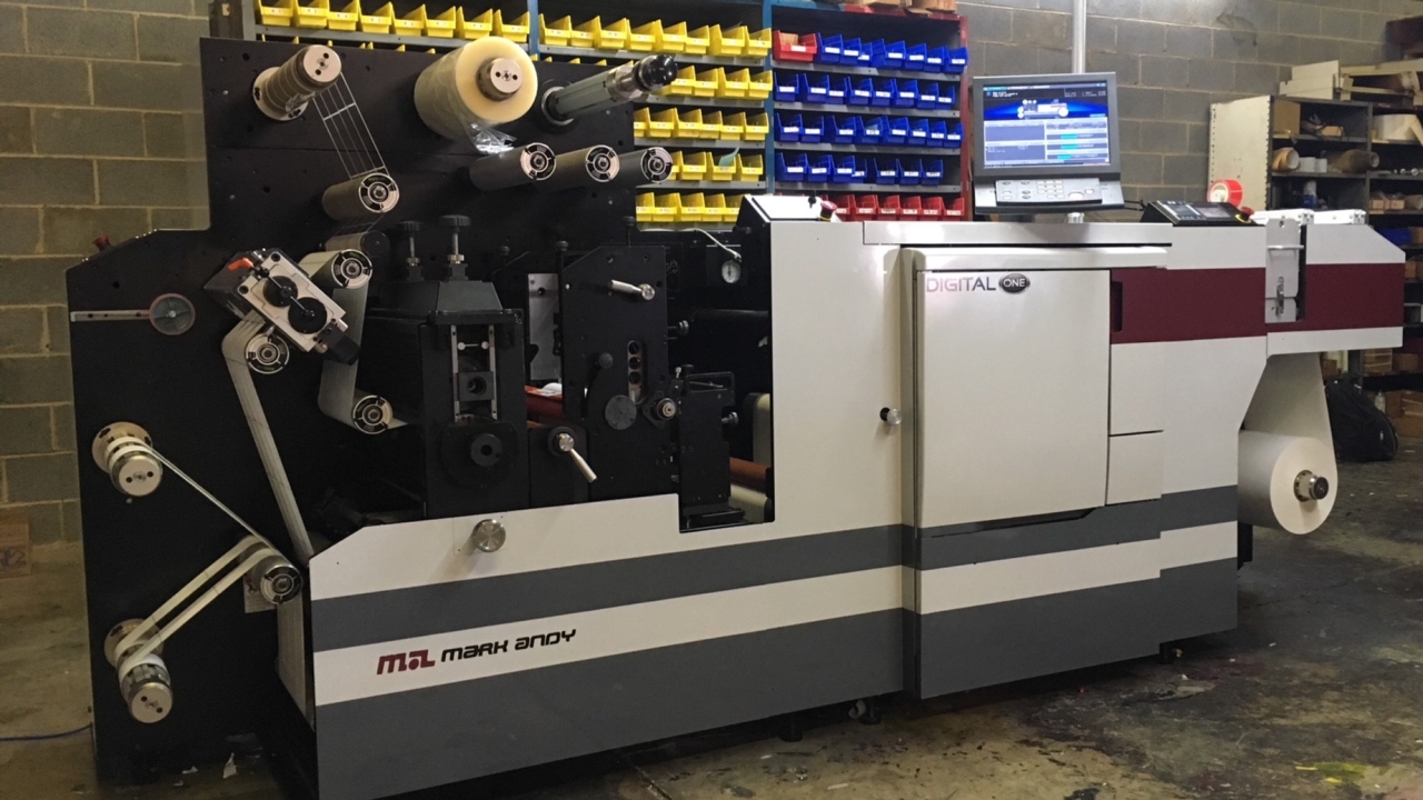Mark Andy Digital One, a 4-color EP label press, was selected to bring additional capability, specifically in the digital and short run efficiency, to Imprinting Systems