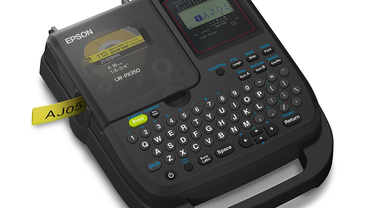 LW-PX750 is a portable and PC-connectible industrial label printer for barcodes and facility identification labels up to 1in wide