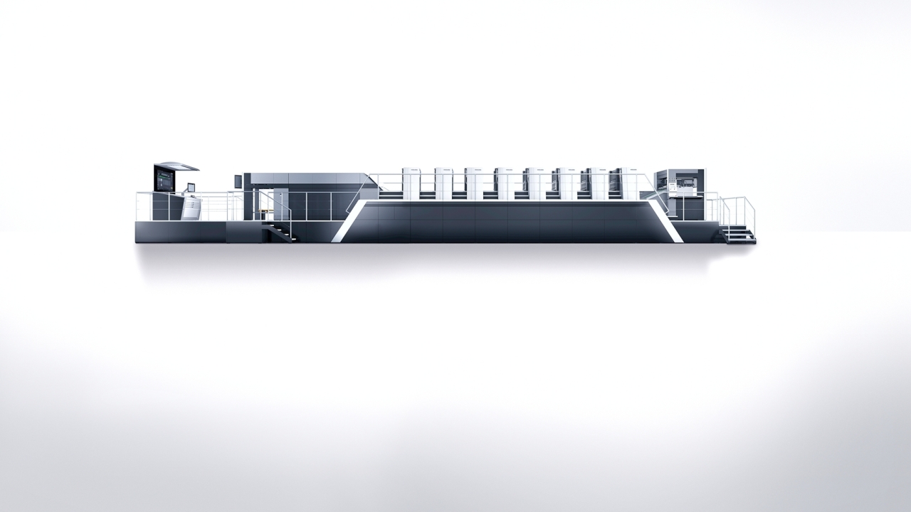 The Speedmaster XL 106-7+L, with anniversary cover on the printing unit, will be inaugurated with a certificate on site by Heidelberg Japan and Toyama Sugaki