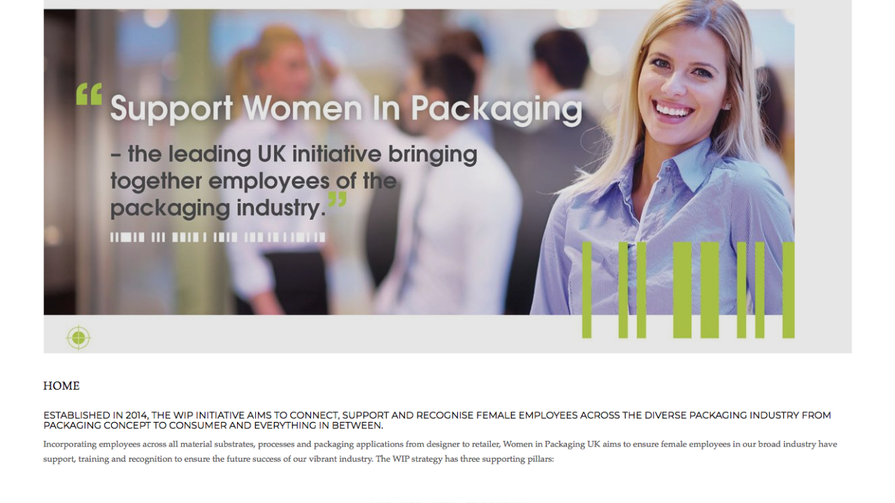 Women in Packaging UK has introduced a new-look website