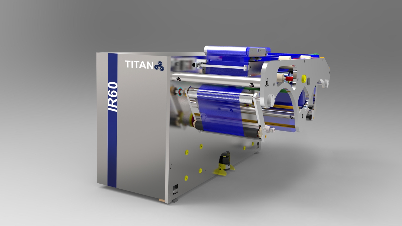 IR60, and IR135, IR165 and RR165, are designed to meet the market requirement for different web widths and complement the range of Titan slitter rewinder machines