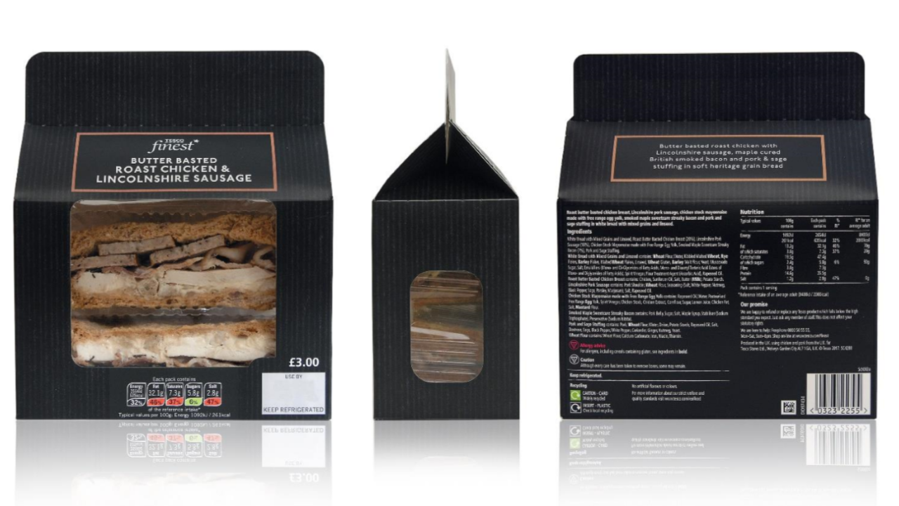 The Grab Box concept was launched by retailer Tesco during December on its ‘Finest’ range of festive sandwiches