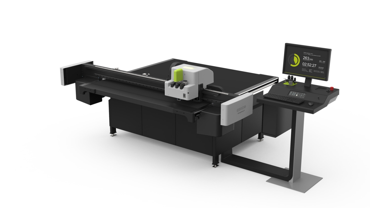 The Kongsberg X20 is used for efficient cutting of flexo plates to make them ready to go on print cylinders
