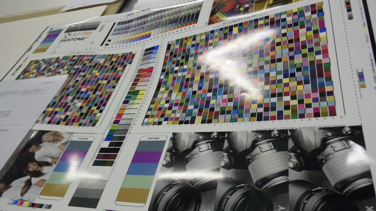 A certified digital proof for the Pantone Certified Printer audit test run at Pyroll Packages