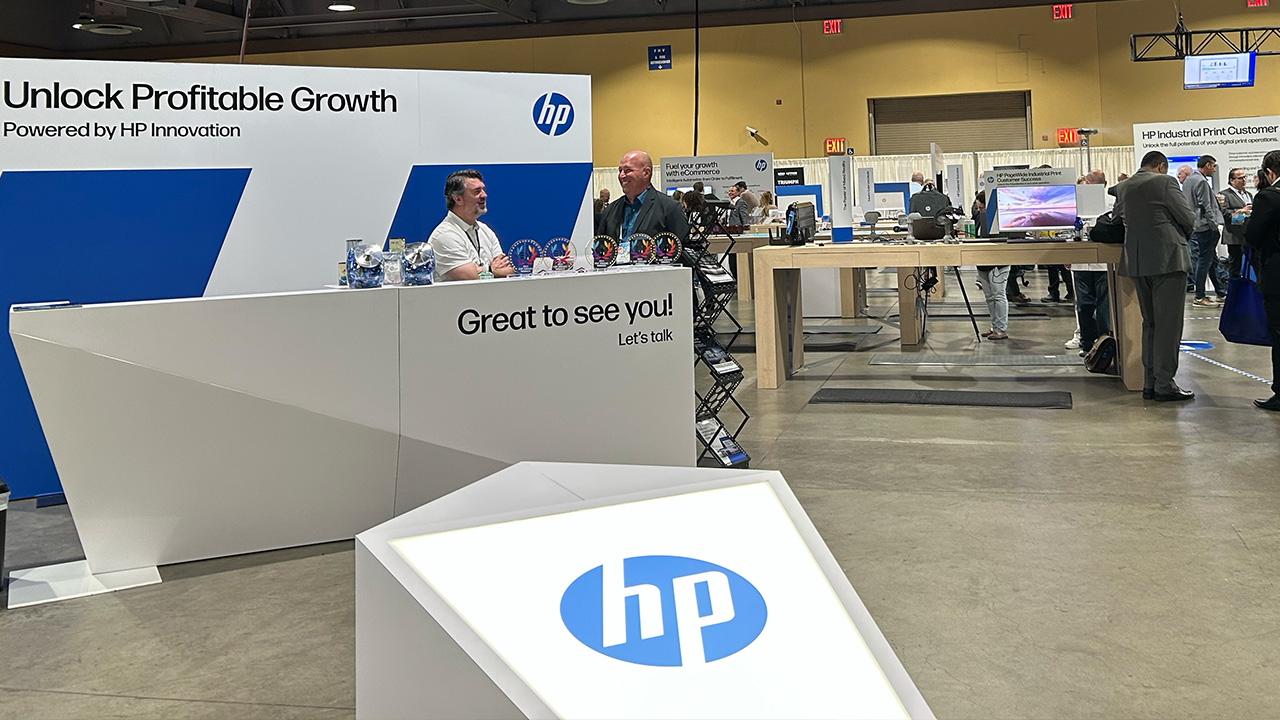 The HP area at the Solutions Showcase