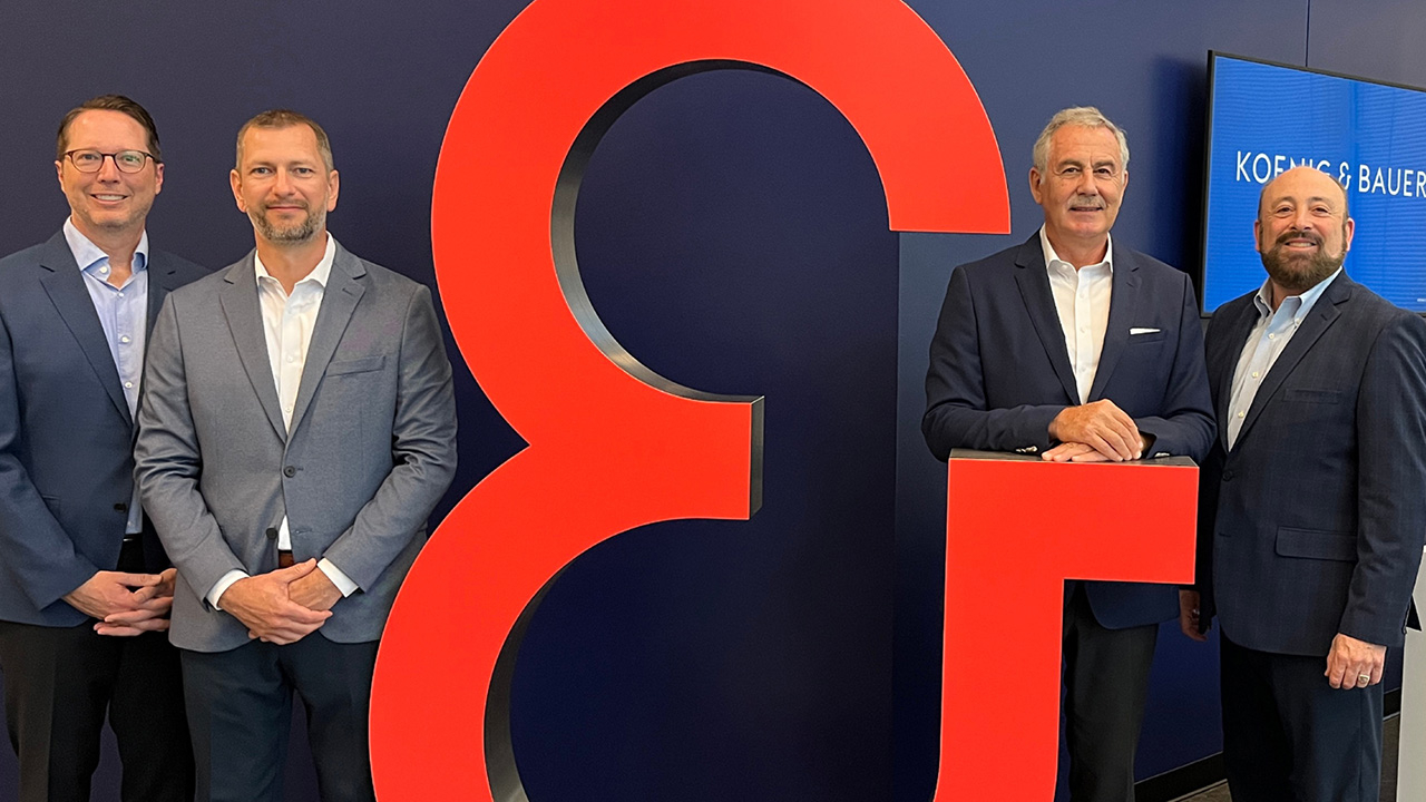 L-R: Jeff Dietz, SVP of sales; Chris Talbert, chief operating officer; Gerrit Zwergel, CEO; and Eric Frank, SVP of marketing.