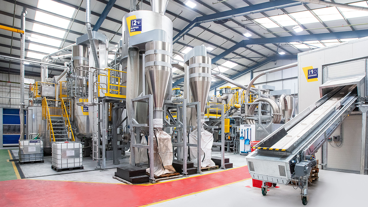 The ReCover recycling plant in Louth, UK