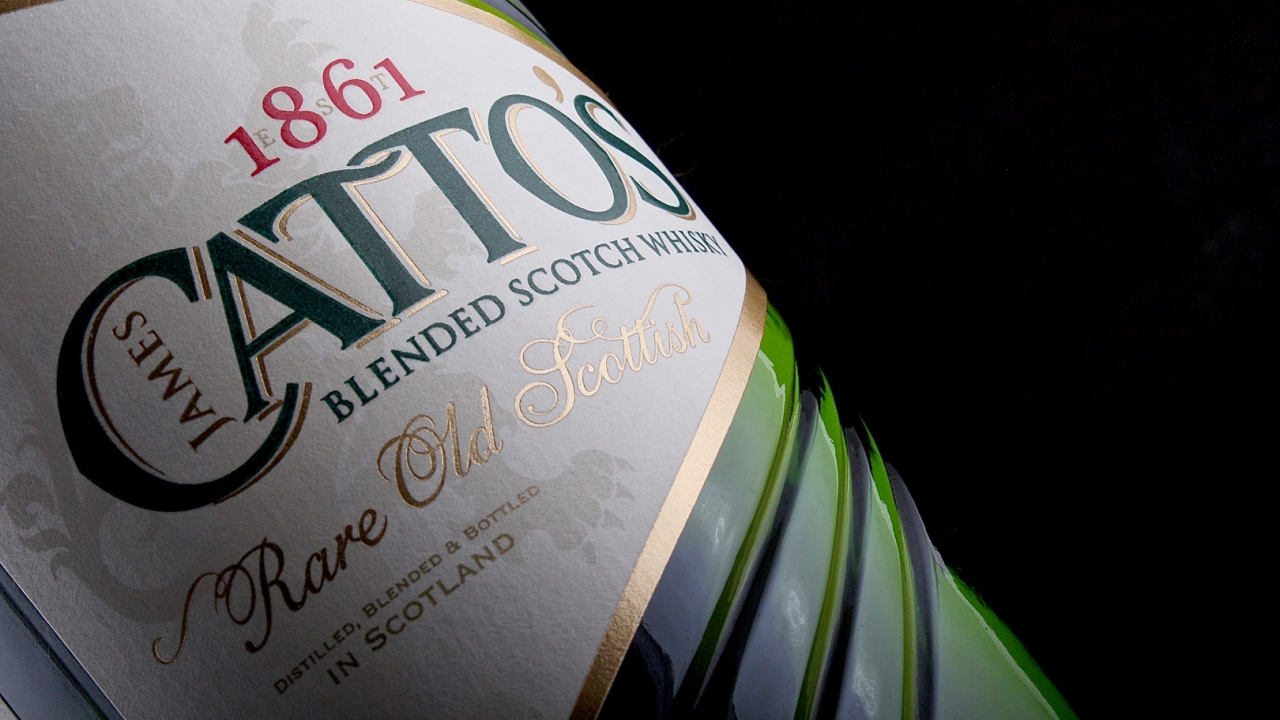 The new brand identitiy for Catto's whisky was a complex project for Royston Labels for multiple reasons 