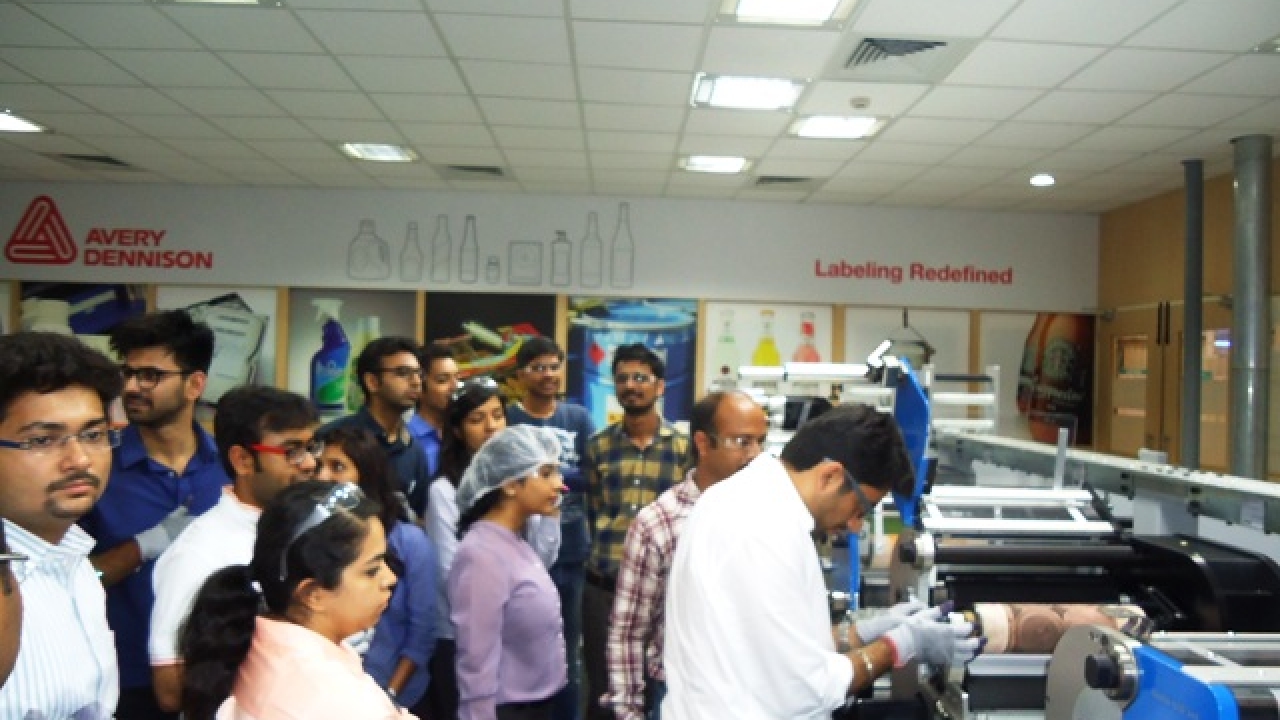 Training in progress on the new Gallus ECS 340 at Avery Dennison Knowledge Center in Bengaluru