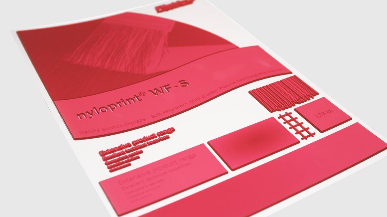 The nyloprint WF-S plate offers more flexibility and an improved ink transfer