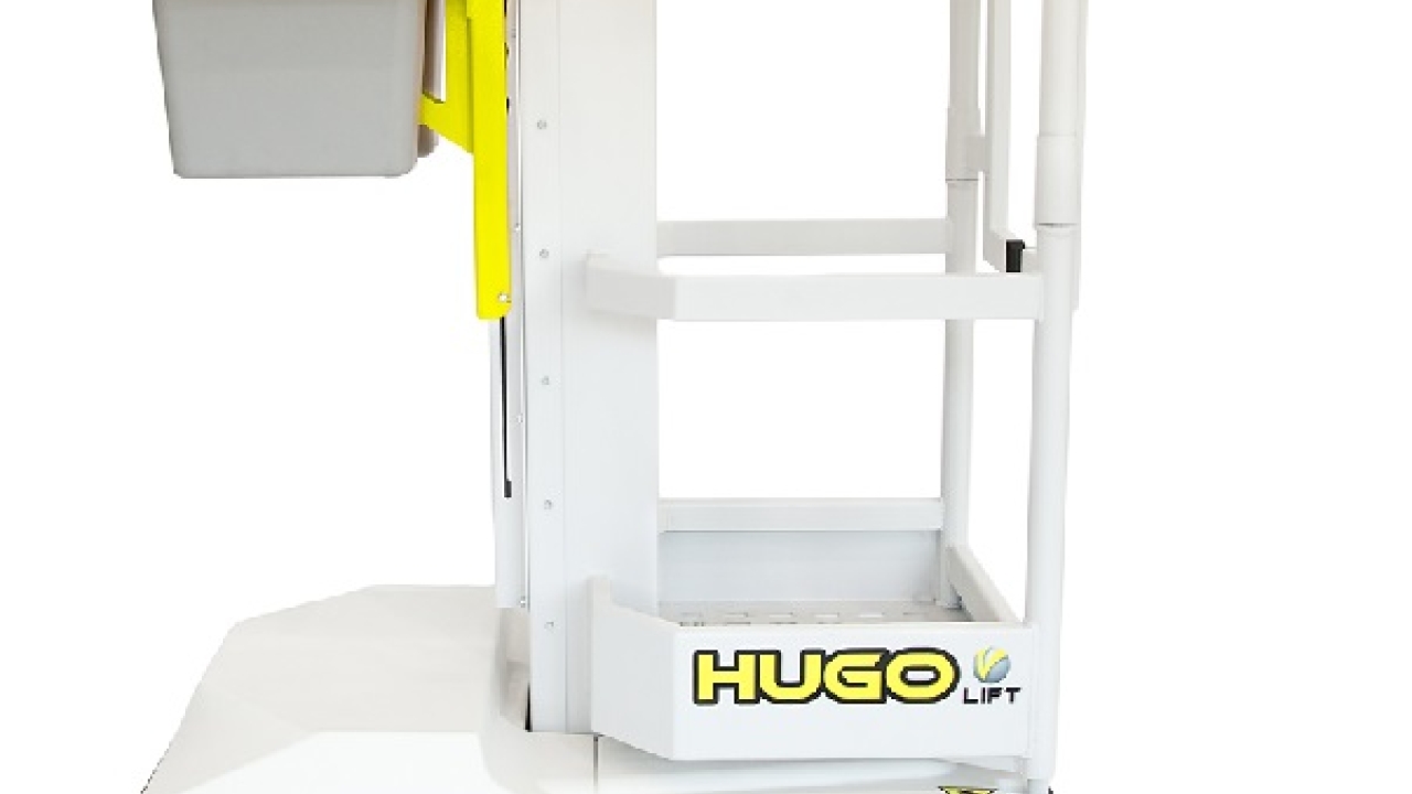 HLS devised a custom-built roll transfer device to fit to the adjustable cargo shelf on the Hugo Lift HLS devised a custom-built roll transfer device to fit to the adjustable cargo shelf on the Hugo Lift