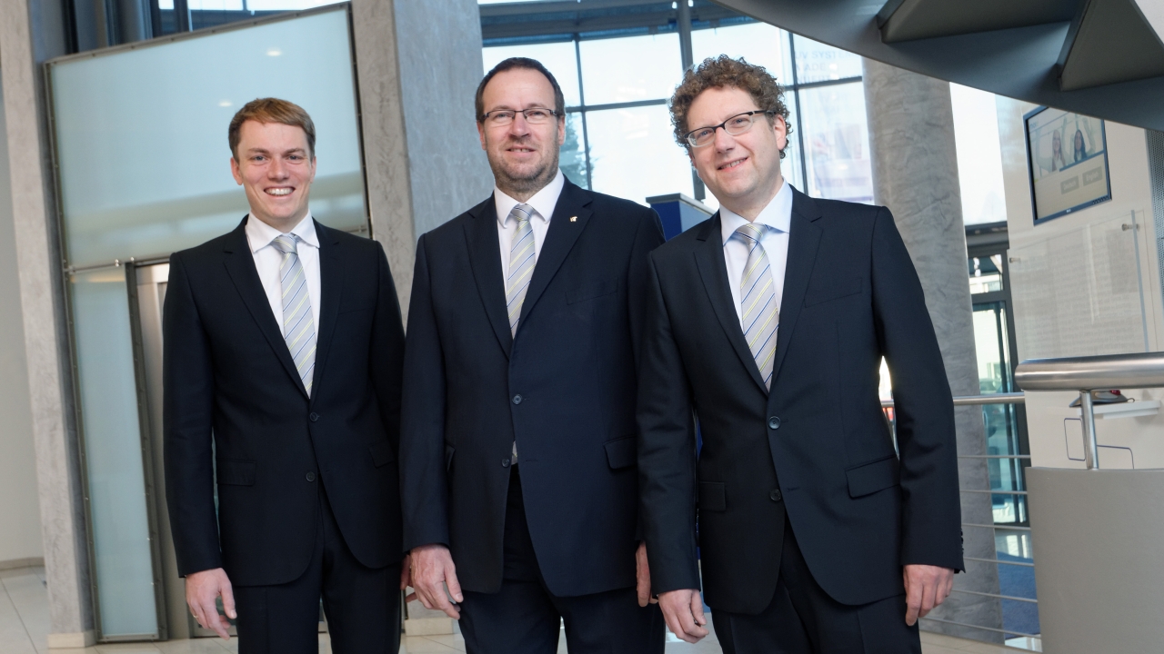 Pictured (from left): Christian-Marius Metz, , Holger Kühn and Dr Robert Sänger
