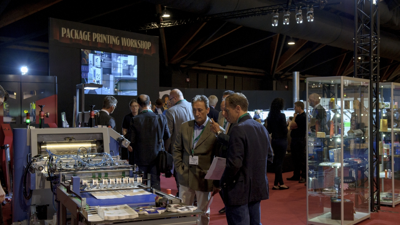 The Package Printing Workshop feature area at Labelexpo Europe 2013