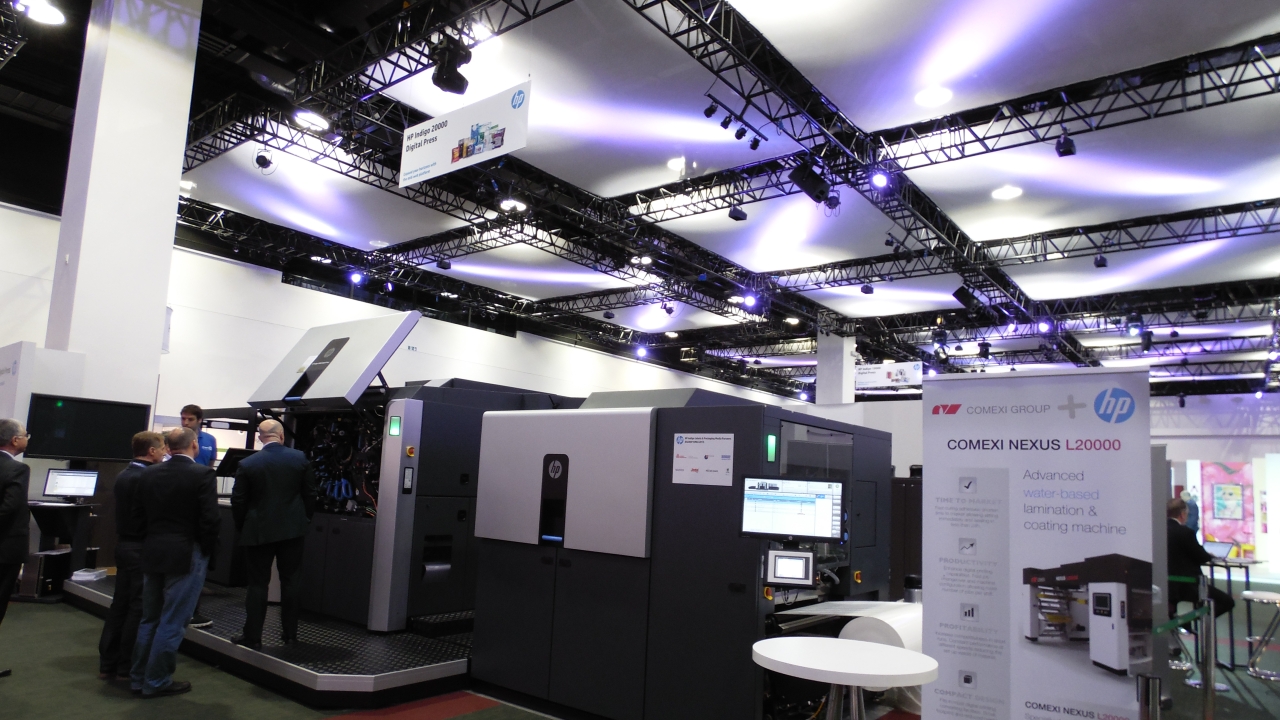 An HP Indigo 20000 digital press as seen at Dscoop Open in 2015