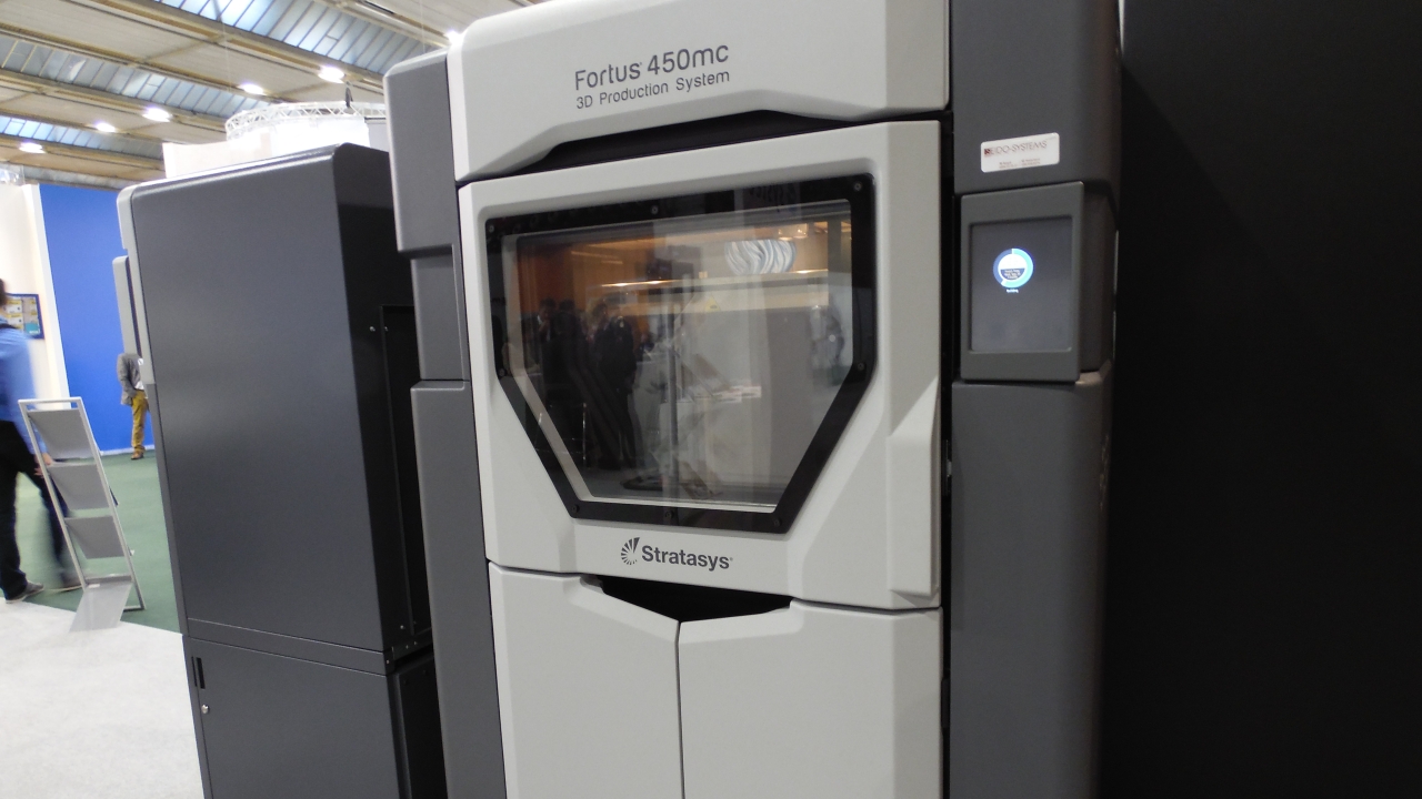 A Stratasys 3D printer in the Smart Packaging Lab at Labelexpo Europe 2015