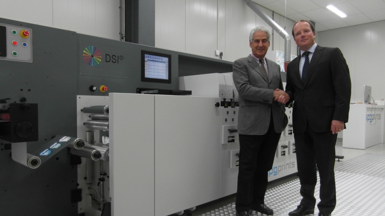Pictured: Carlo Alberto di Noi (left), NTG Digital CEO, with Bas Hoijtink of SPGPrints