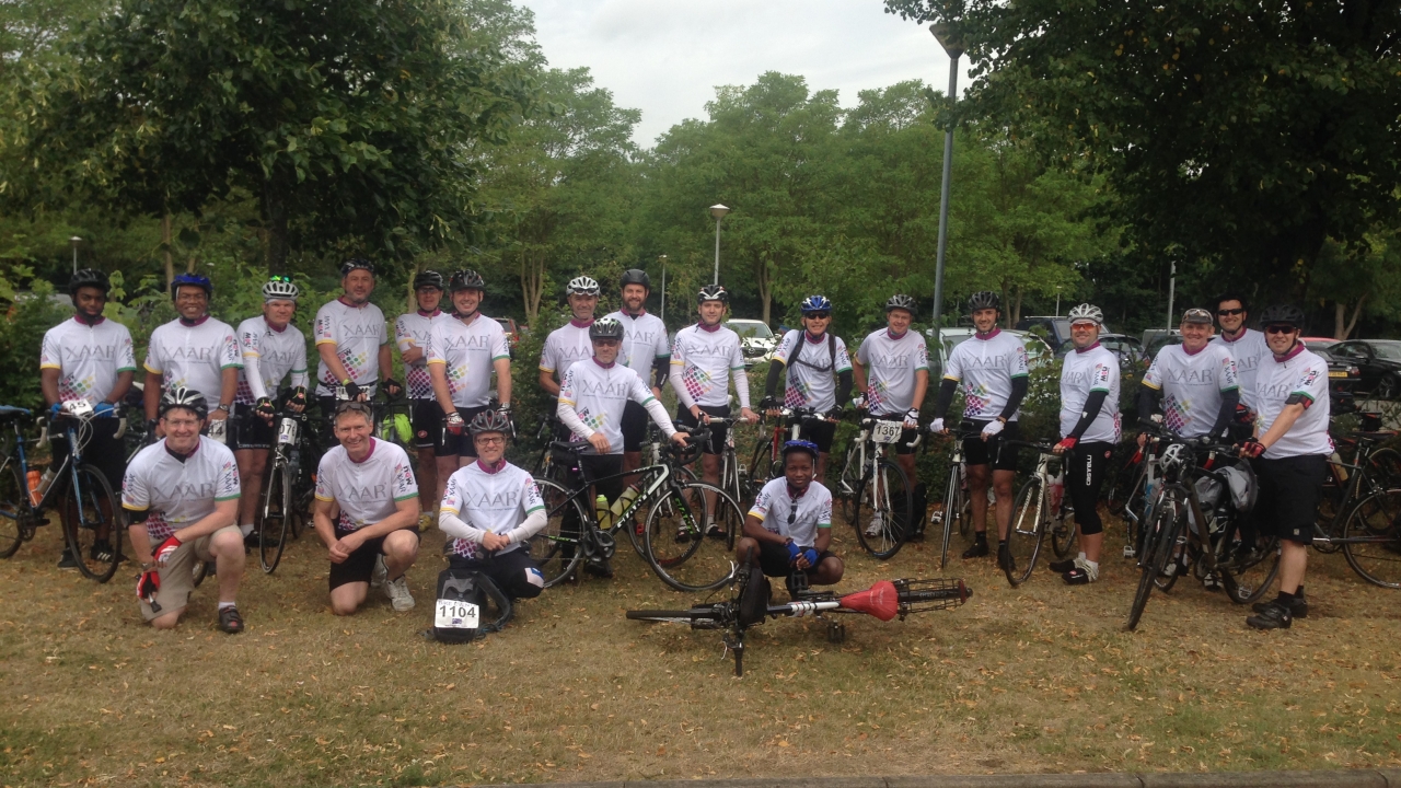 Xaar’s team of 26 riders for the London to Cambridge charity bike race