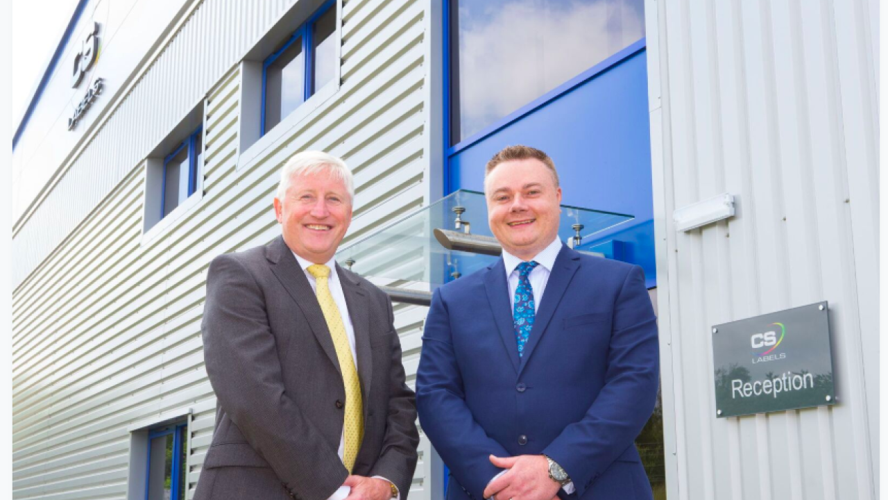 CS Labels managing director Simon Smith (left)and Adam James, the digital printer’s operations director (right)