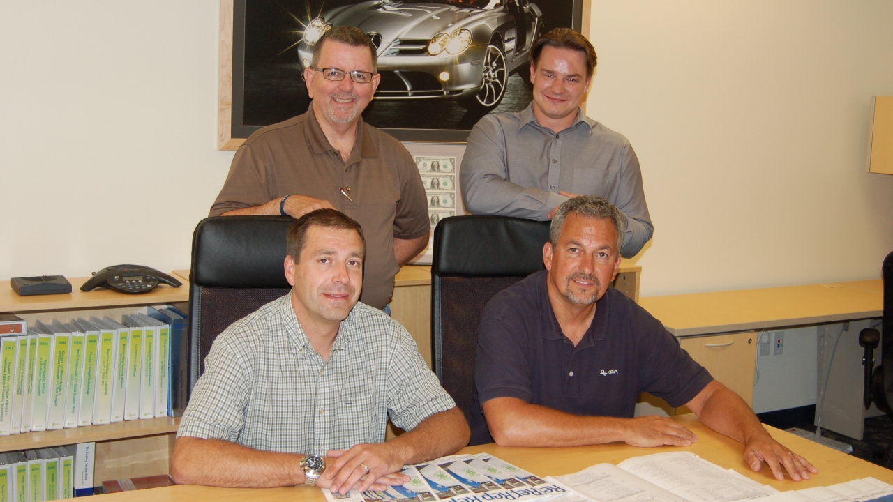 Pictured (from left): Jonathan McKinstry (seated), Kim Williams, Stefan Schwarz and Alex Wekerle (seated)